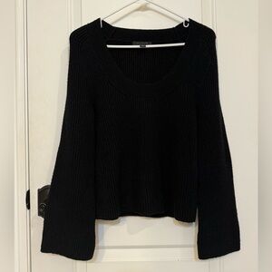 NWOT Ann Taylor Black Scoop Neck Sweater